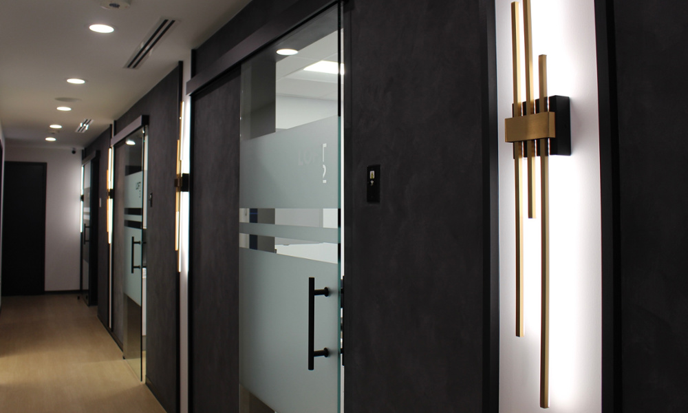 Hallway leading to the treatment rooms at McLean Dental Loft