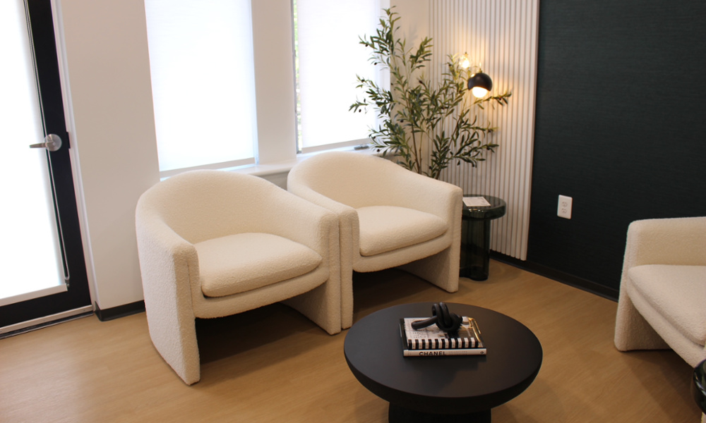 Patient seating area at McLean Dental Loft